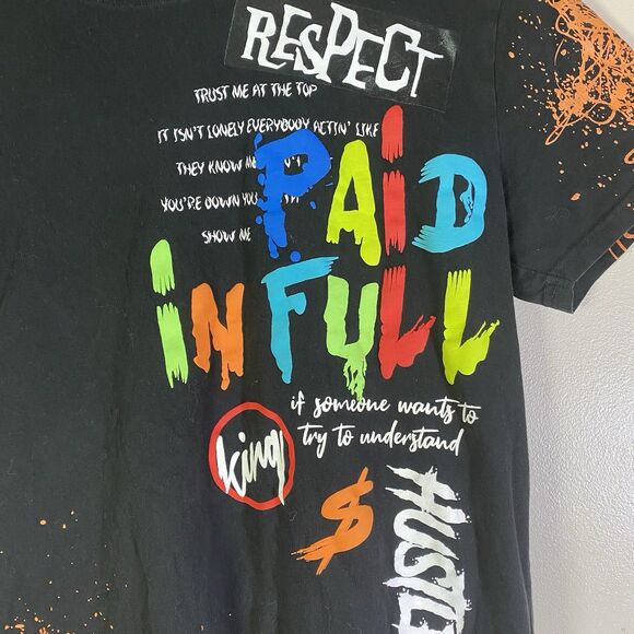 SWITCH Remarkable  “Paid in Full” Tshirt Size Large Black Respect - Picture 2 of 8